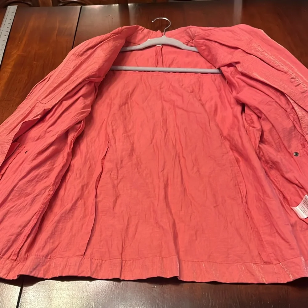 TravelSmith Women's metallic cotton nylon blend Pink Jacket size medium - Picture 9 of 9
